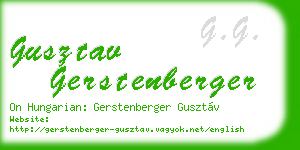 gusztav gerstenberger business card